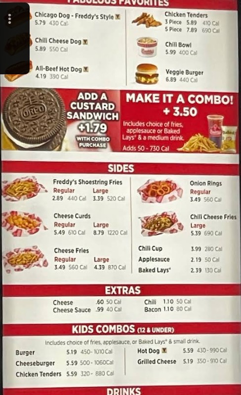 Freddy's Frozen Custard & Steakburgers Menu | Full List of Steakburgers